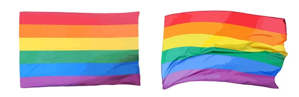 Bandiera Arcobaleno Lgbt Concetto Del Mese Dell Orgoglio Libertà — Vettoriale Stock