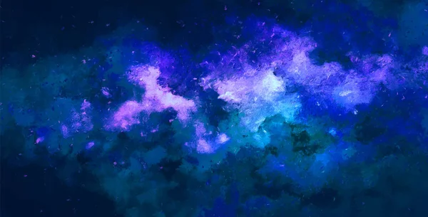 Vektor Kosmische Illustration Schöne Bunte Raum Hintergrund Aquarell — Stockvektor