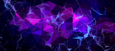 Vektör fütürist teknoloji geçmişi. Dijital ağ konsepti. Büyük veri