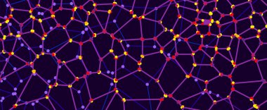 Neural ağ kavramı. Hücreleri bağlantıları ile bağlı. Yüksek teknoloji işlemi. Arka plan