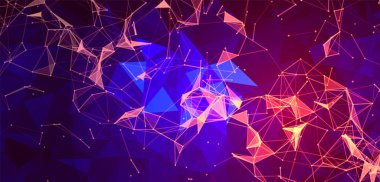 Vektör fütürist teknoloji geçmişi. Dijital ağ konsepti. Büyük veri