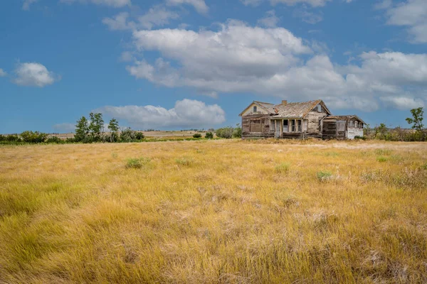Verlaten Huis Een Boerderij Prairies Buurt Van Rush Lake — Stockfoto