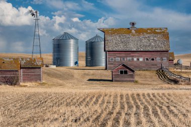 Saskatchewan, Kanada 'da terk edilmiş binalar.