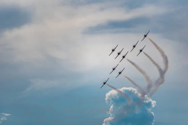 Moose Jaw サスカチュワン州 カナダ 2019年7月7日 カナダ王立空軍サスカチュワン航空ショーでの雪の鳥 — ストック写真