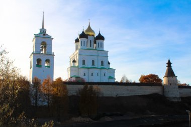 Pskov kremlin (krom) ve trinity Ortodoks katedrali, Rusya Federasyonu