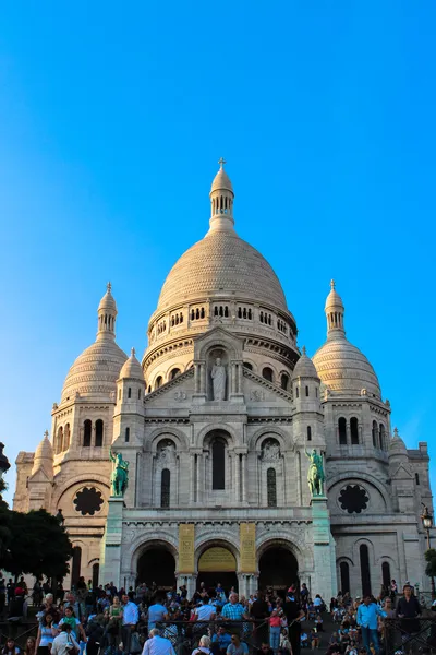 Sacre coeur, montmartre, Paříž, Francie. — Stock fotografie