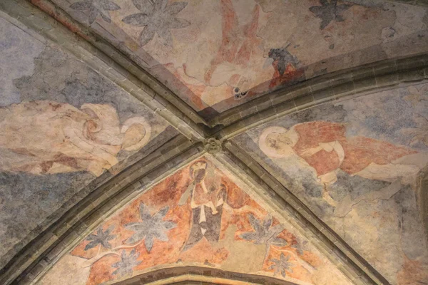Fresken der alten Kapelle. — Stockfoto
