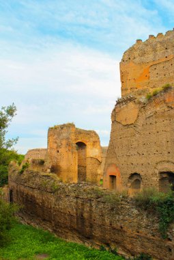 Roma, İtalya caracalla hamamları kalıntılarının bir görünüm