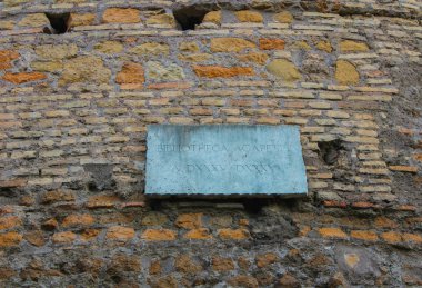 arka anciant tuğla duvar doku - Roma İtalya