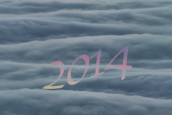 2014 год и туман — стоковое фото