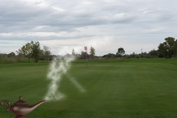 Füst golfozó — Stock Fotó