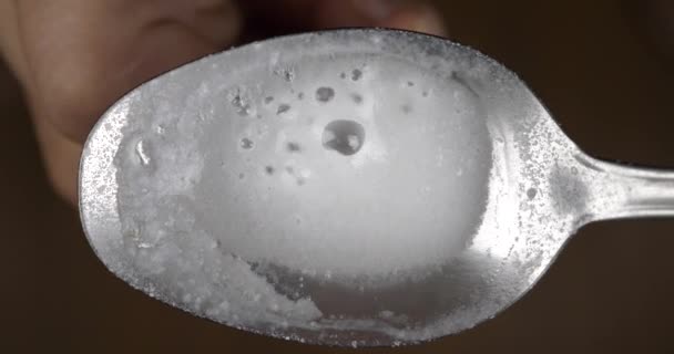 Warm Lighter Drug Spoon Opium Dose Heroin High Quality Footage — Vídeo de Stock