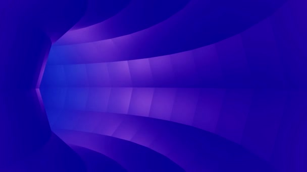 Modrá Neonová Světla Blikající Tunel Vesmírný Koridor Vykreslení Vysoce Kvalitní — Stock video