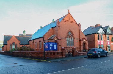 Prestatyn, UK: Dec 14, 2021: The Nant Hall Road Presbyterian Church was established in 1902. Members of Rehoboth Welsh Presbyterian Church decided that they wanted to set up an English congregation.