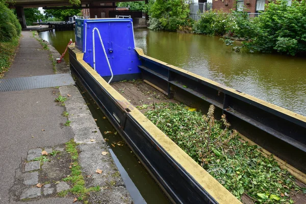 Chester Jul 2022 Narrowboat Barge Which Used Canal Maintenance Seen — Foto de Stock
