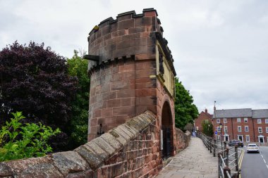 Chester, UK: Jul 3, 2022: Pemberton's Parlour is a semi circular structure on the northern section of Chester City Walls. It was formerly known as the Goblin Tower.