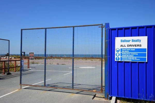 Rhyl Aug 2022 Sign Provides Safety Information Drivers Entrance Gates — Stockfoto