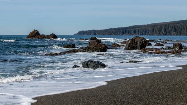 Vista Para Mar Partir Sombrio Beach Port Renfrew British Columbia — Fotografia de Stock