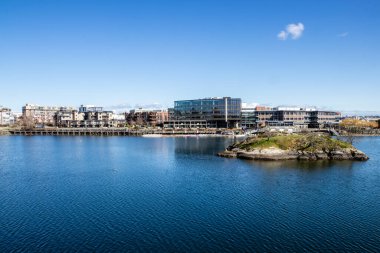 Victoria şehrindeki liman manzarası, British Columbia