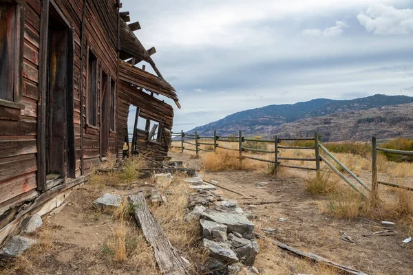 Een Oude Verlaten Boerderij Haynes Ranch Okanagan Valley British Columbia — Stockfoto