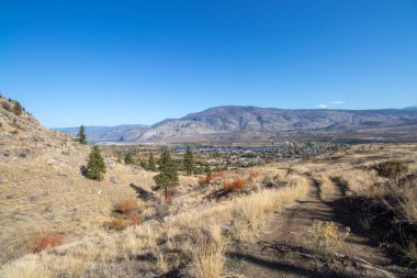 Kanada 'daki British Columbia' daki Oliver Viewpoint Patikası 'ndan kasaba manzarası