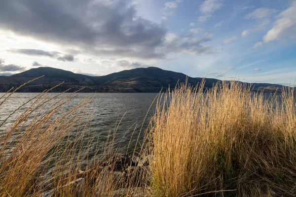 Lago Skaha Penticton Columbia Britannica Una Fredda Soleggiata Giornata Novembre — Foto Stock