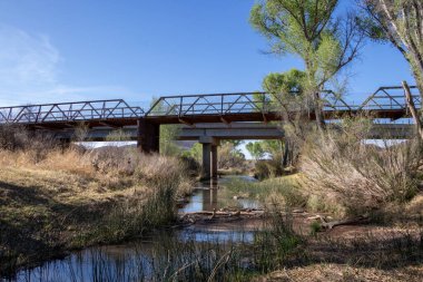 old bridge and new bridge over a river in Arizona