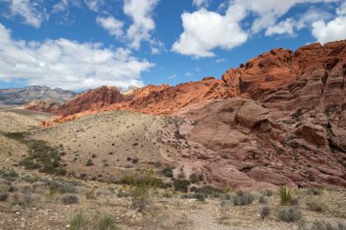 Mountain and desert landscape at Red Rock Canyon National Conservation Area in Las Vegas, Nevada