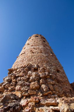 Grand Canyon, Arizona - April 1, 2022: Desert View Watchtower at the Grand Canyon was designedin 1932 by Mary Colter to overlook the eastern end of Grand Canyon National Park