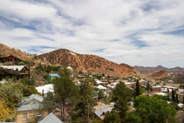 View of the mountains and the historic town of Bisbee, Arizona