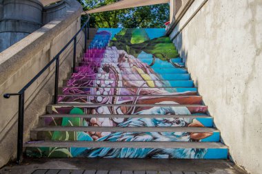 Ottawa, Ontario, Kanada - 25 Temmuz 2022: Dominic Laporte tarafından hayvanat bahçesi Kanada 'nın başkentindeki birçok geçici sergiden biridir..