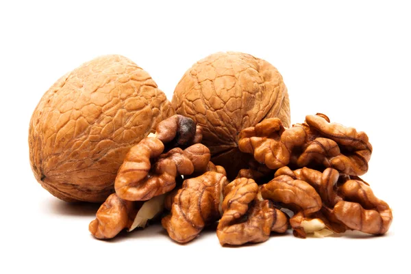 Nueces aisladas en blanco —  Fotos de Stock