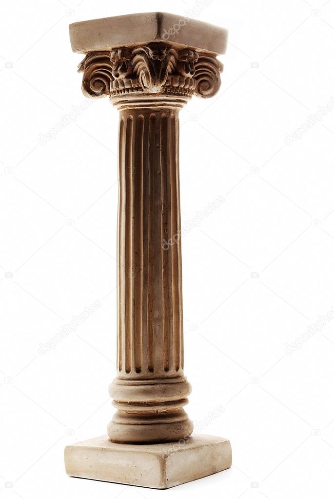 Column on white background