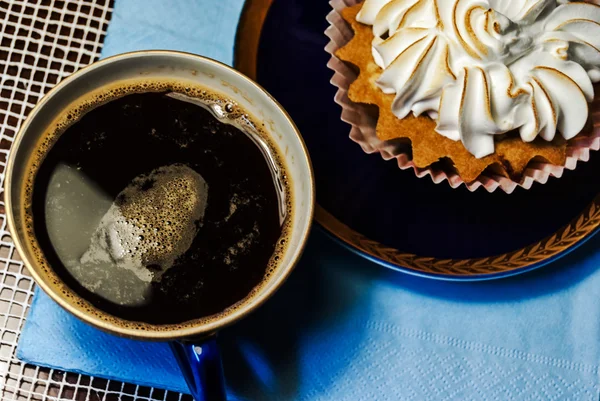 Cupcake e caffè — Foto Stock