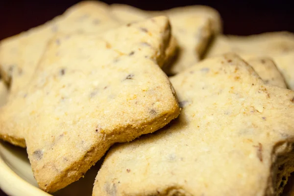 Estrellas de shortbread en un plato — Foto de Stock