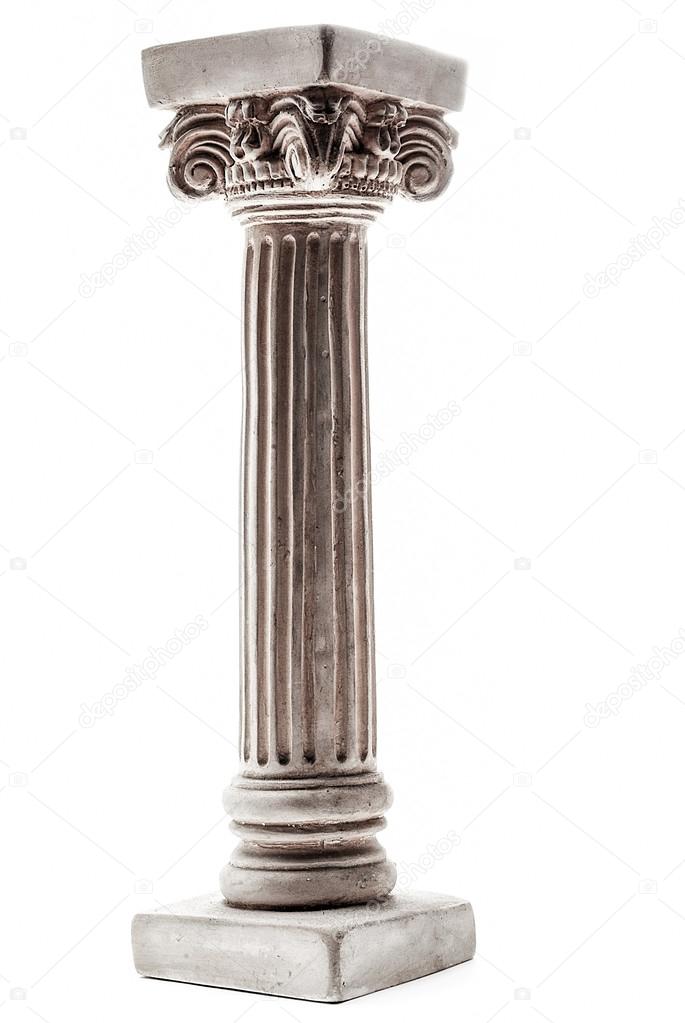 Column on white background
