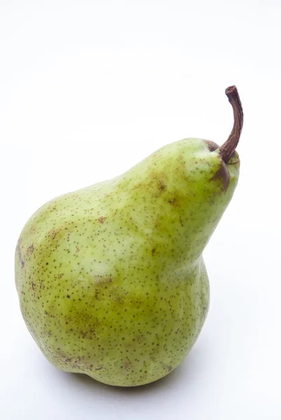 Green duchesse pear isolaed on white — Stock Photo, Image