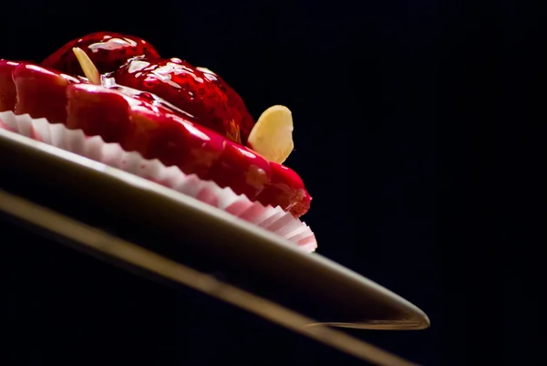 Cupcake em uma chapa — Fotografia de Stock