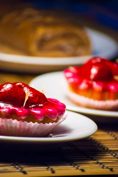 Cupcake sur une assiette — Photo