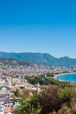 alanya cityscape tepeden gördüm