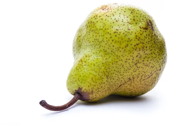 Green duchesse pear isolaed on white — Stock Photo, Image