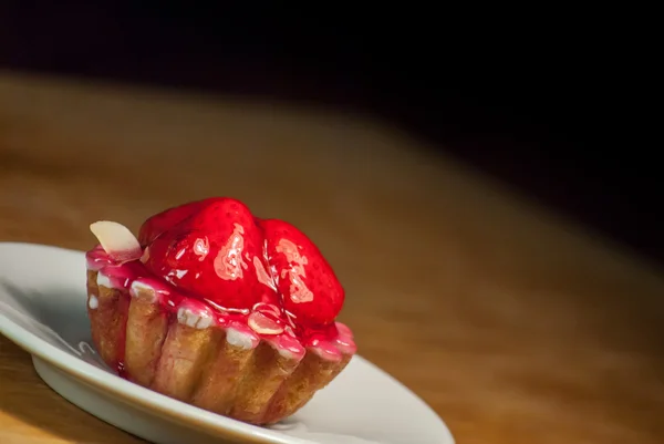 Cupcake sur une assiette — Photo