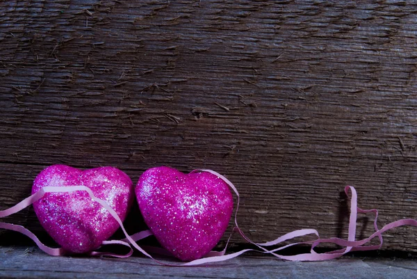 Corazón sobre madera — Foto de Stock