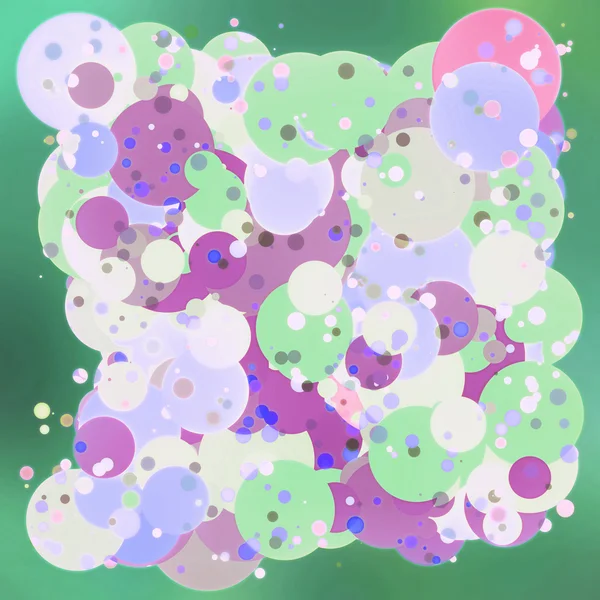 2D färgglada bubblor — Stockfoto