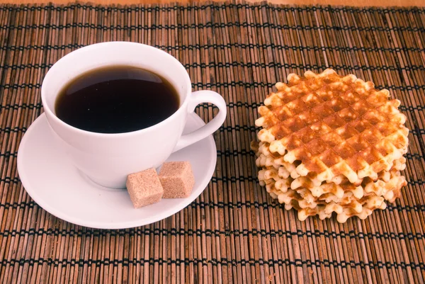 White cup of coffe — Stock Photo, Image