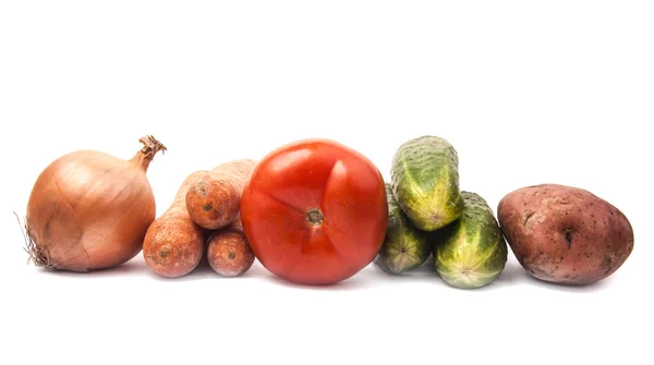 Summer vegetables on white background — Stock Photo, Image