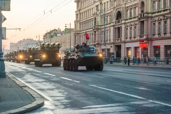 Próba parada zwycięstwa Moskwy — Zdjęcie stockowe