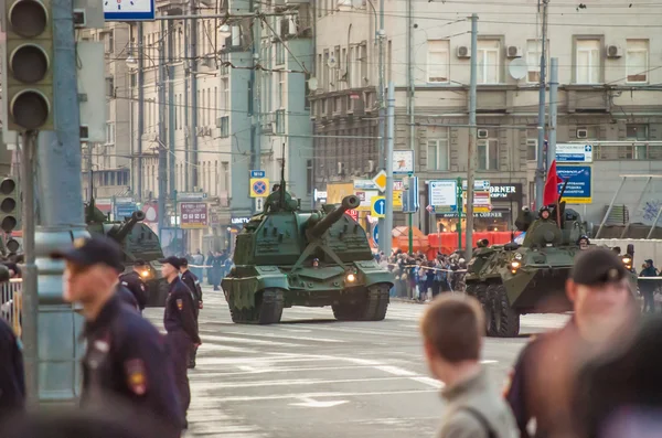 Ensaio do desfile da vitória de Moscou — Fotografia de Stock