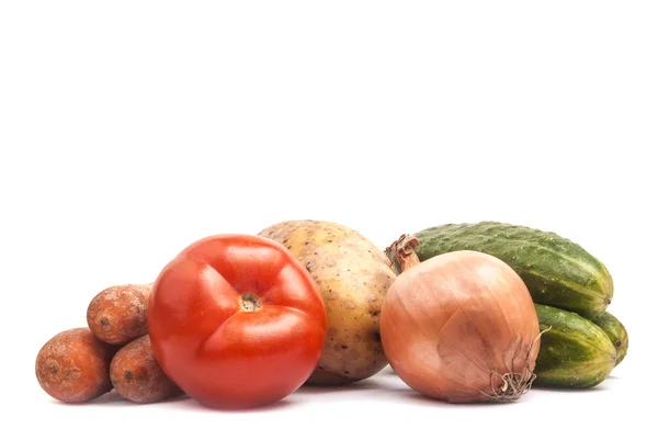 Verduras de verano sobre fondo blanco —  Fotos de Stock