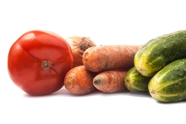 Verduras de verano sobre fondo blanco —  Fotos de Stock